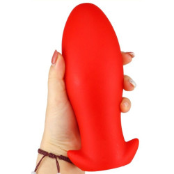 EggPlay Plug Silicone Saurus Egg M 12 x 5.3cm Rouge